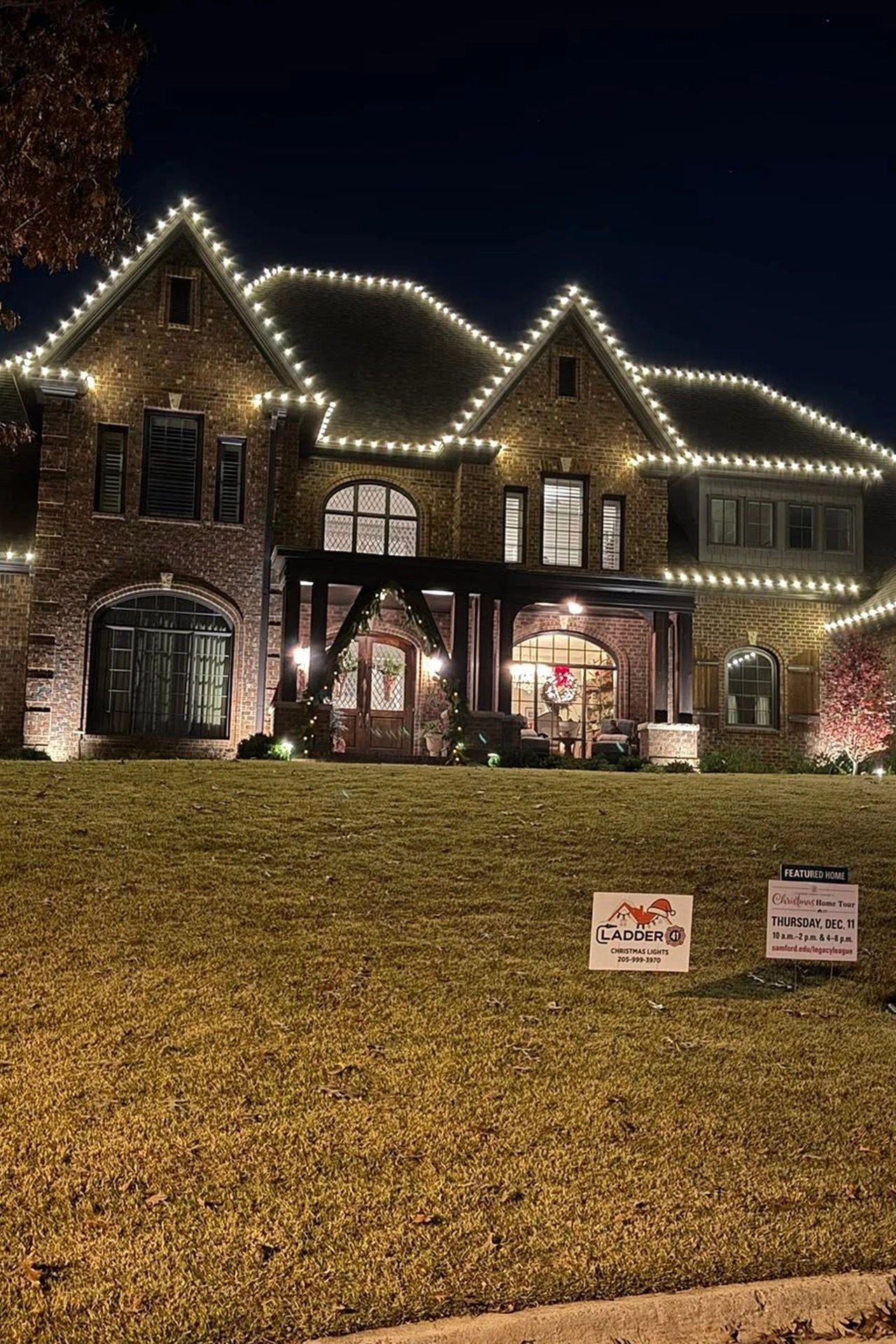 home with professionally installed Christmas lights